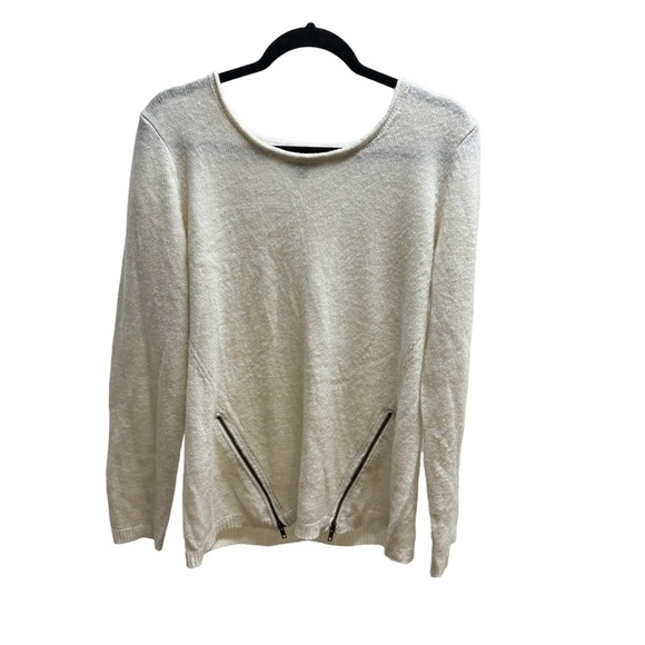 AGB Cream Colored Sweater w/ Zipper Accents | Size XL | Excellent Condi… | 0024 - Picture 1 of 4
